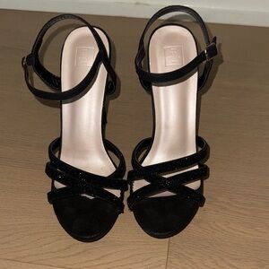 DB Studio Elegant Black Strappy Heels Valentina23